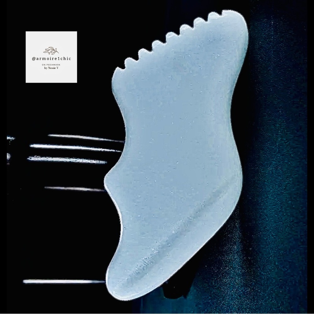 GUA SHA | Facial Massage Tool | Genuine White Jade Stone - Picture 9 of 11